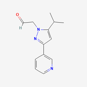 2-(5-isopropyl-3-(pyridin-3-yl)-1H-pyrazol-1-yl)acetaldehyde