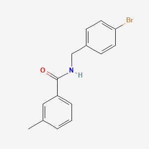 molecular formula C15H14BrNO B13344282 N-(4-Bromobenzyl)-3-methylbenzamide 