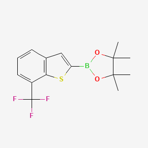 4,4,5,5-Tetramethyl-2-(7-(trifluoromethyl)benzo[b]thiophen-2-yl)-1,3,2-dioxaborolane