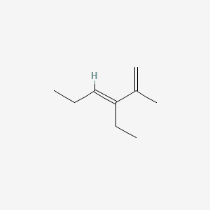 molecular formula C9H16 B13344323 3-Ethyl-2-methyl-1,3-hexadiene CAS No. 61142-36-7