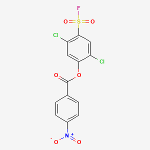 2,5-Dichloro-4-(fluorosulfonyl)phenyl 4-nitrobenzoate