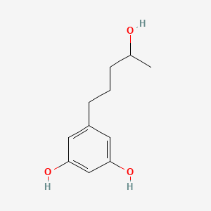 molecular formula C11H16O3 B13344350 5-(4-Hydroxypentyl)-1,3-benzenediol 