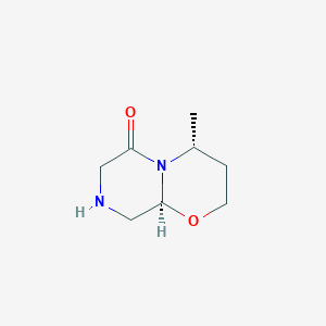 molecular formula C8H14N2O2 B13344354 (4R,9AS)-4-methylhexahydro-2H,6H-pyrazino[2,1-b][1,3]oxazin-6-one 