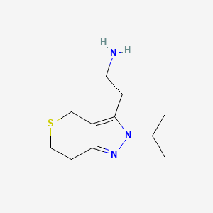 2-(2-Isopropyl-2,4,6,7-tetrahydrothiopyrano[4,3-c]pyrazol-3-yl)ethan-1-amine