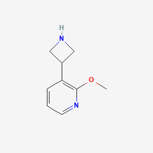 molecular formula C9H12N2O B13344412 3-(Azetidin-3-yl)-2-methoxypyridine 