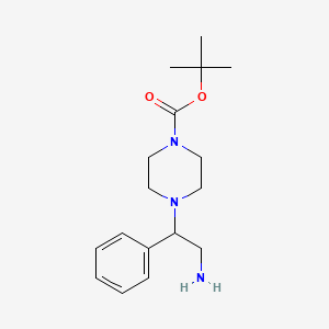 B1334442 Tert-butyl 4-(2-amino-1-phenylethyl)piperazine-1-carboxylate CAS No. 444892-54-0