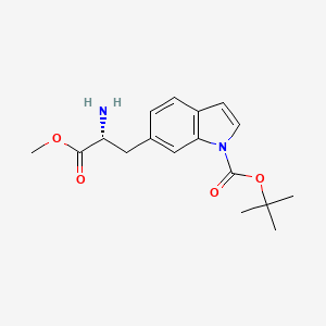 molecular formula C17H22N2O4 B13344447 tert-Butyl (R)-6-(2-amino-3-methoxy-3-oxopropyl)-1H-indole-1-carboxylate 