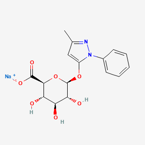 molecular formula C16H17N2NaO7 B13344464 Norantipyrine Glucuronide Sodium Salt 