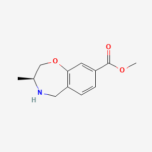 molecular formula C12H15NO3 B13344466 Methyl (S)-3-methyl-2,3,4,5-tetrahydrobenzo[f][1,4]oxazepine-8-carboxylate 