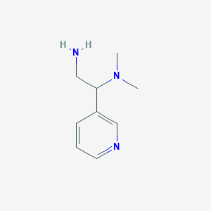 molecular formula C9H15N3 B1334452 (2-氨基-1-(3-吡啶基)乙基)二甲胺 CAS No. 638220-38-9