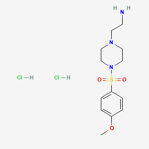 molecular formula C13H23Cl2N3O3S B13344521 2-[4-(4-Methoxybenzenesulfonyl)piperazin-1-yl]ethan-1-amine dihydrochloride 