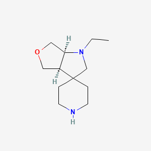 molecular formula C12H22N2O B13344542 Rel-(3aR,6aS)-1-ethylhexahydrospiro[furo[3,4-b]pyrrole-3,4'-piperidine] 