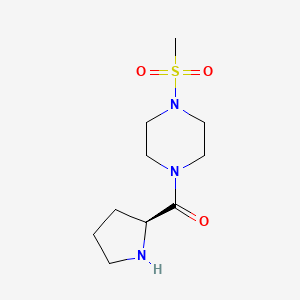 molecular formula C10H19N3O3S B13344546 (S)-1-(Methylsulfonyl)-4-prolylpiperazine 