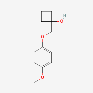 1-((4-Methoxyphenoxy)methyl)cyclobutan-1-ol