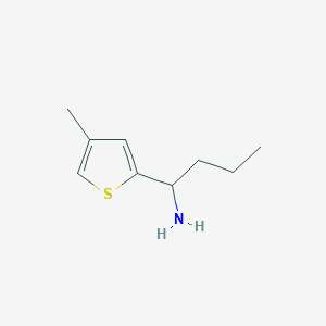 molecular formula C9H15NS B13344575 1-(4-Methyl-2-thienyl)butylamine 