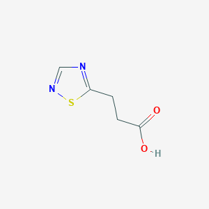 molecular formula C5H6N2O2S B13344607 3-(1,2,4-Thiadiazol-5-yl)propanoic acid 