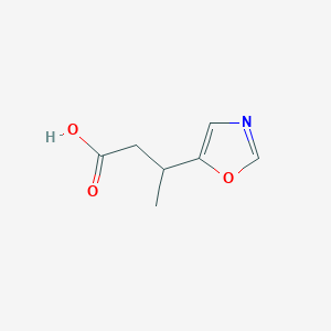 molecular formula C7H9NO3 B13344609 3-(Oxazol-5-yl)butanoic acid 