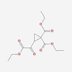 molecular formula C13H18O7 B13344662 Diethyl 2-(2-ethoxy-2-oxoacetyl)cyclopropane-1,1-dicarboxylate 