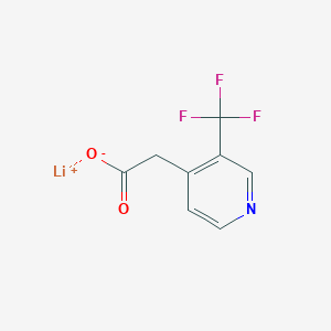 molecular formula C8H5F3LiNO2 B13344677 Lithium 2-(3-(trifluoromethyl)pyridin-4-yl)acetate 