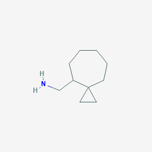 molecular formula C10H19N B13344678 Spiro[2.6]nonan-4-ylmethanamine 