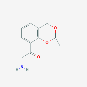 molecular formula C12H15NO3 B13344690 2-Amino-1-(2,2-dimethyl-4H-benzo[d][1,3]dioxin-8-yl)ethanone 