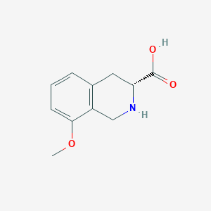 molecular formula C11H13NO3 B13344714 (R)-8-Methoxy-1,2,3,4-tetrahydroisoquinoline-3-carboxylic acid 