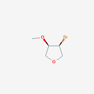 molecular formula C5H9BrO2 B13344740 (3S,4R)-3-Bromo-4-methoxytetrahydrofuran 