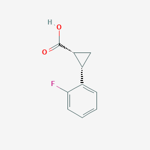 molecular formula C10H9FO2 B13344753 (1R,2S)-2-(2-Fluorophenyl)cyclopropane-1-carboxylic acid 