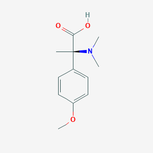 molecular formula C12H17NO3 B13344772 (R)-2-(Dimethylamino)-2-(4-methoxyphenyl)propanoic acid 