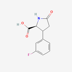 (2S)-3-(3-Fluorophenyl)-5-oxopyrrolidine-2-carboxylic acid