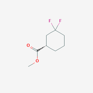 molecular formula C8H12F2O2 B13344785 Methyl (S)-3,3-difluorocyclohexane-1-carboxylate CAS No. 2227197-42-2