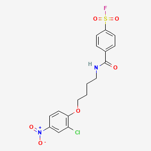 4-((4-(2-Chloro-4-nitrophenoxy)butyl)carbamoyl)benzene-1-sulfonyl fluoride