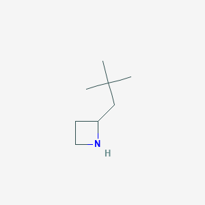 molecular formula C8H17N B13344804 2-(2,2-Dimethylpropyl)azetidine 