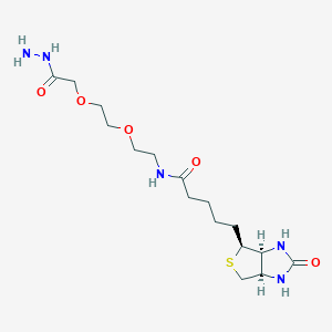 N-(2-(2-(2-Hydrazineyl-2-oxoethoxy)ethoxy)ethyl)-5-((3aS,4S,6aR)-2-oxohexahydro-1H-thieno[3,4-d]imidazol-4-yl)pentanamide