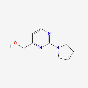 molecular formula C9H13N3O B13344831 (2-(Pyrrolidin-1-yl)pyrimidin-4-yl)methanol 