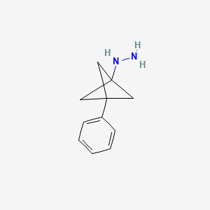 (3-Phenylbicyclo[1.1.1]pentan-1-yl)hydrazine