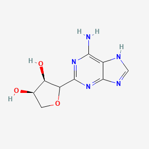 (3R,4R)-2-(6-Amino-7H-purin-2-yl)tetrahydrofuran-3,4-diol