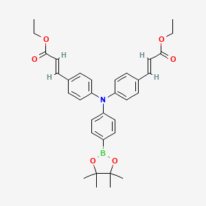 Diethyl 3,3'-(((4-(4,4,5,5-tetramethyl-1,3,2-dioxaborolan-2-yl)phenyl)azanediyl)bis(4,1-phenylene))diacrylate