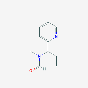 molecular formula C10H14N2O B13344909 N-Methyl-N-(1-(pyridin-2-yl)propyl)formamide 