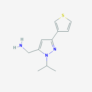 (1-isopropyl-3-(thiophen-3-yl)-1H-pyrazol-5-yl)methanamine