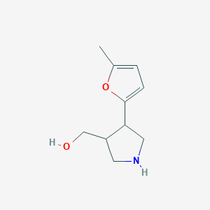 molecular formula C10H15NO2 B13344926 (4-(5-Methylfuran-2-yl)pyrrolidin-3-yl)methanol 