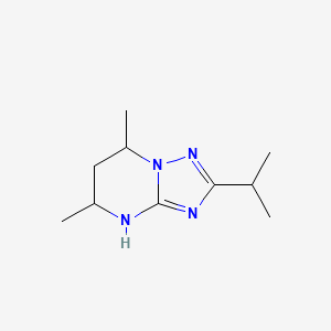 molecular formula C10H18N4 B13344932 5,7-Dimethyl-2-(propan-2-yl)-4H,5H,6H,7H-[1,2,4]triazolo[1,5-a]pyrimidine 