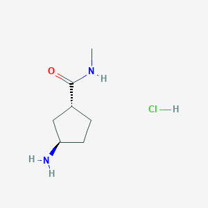 molecular formula C7H15ClN2O B13344956 (1R,3R)-3-amino-N-methyl-cyclopentanecarboxamide hydrochloride 