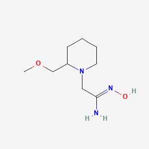 molecular formula C9H19N3O2 B13344990 N-Hydroxy-2-(2-(methoxymethyl)piperidin-1-yl)acetimidamide 