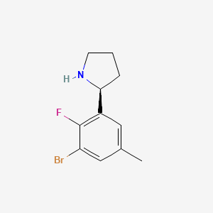 (S)-2-(3-Bromo-2-fluoro-5-methylphenyl)pyrrolidine