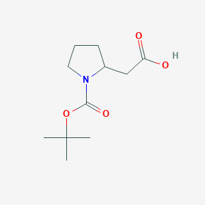 molecular formula C11H19NO4 B1334502 2-(1-(叔丁氧羰基)吡咯烷-2-基)乙酸 CAS No. 194154-91-1