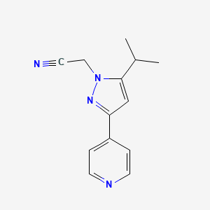 2-(5-isopropyl-3-(pyridin-4-yl)-1H-pyrazol-1-yl)acetonitrile