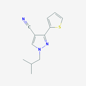 1-isobutyl-3-(thiophen-2-yl)-1H-pyrazole-4-carbonitrile