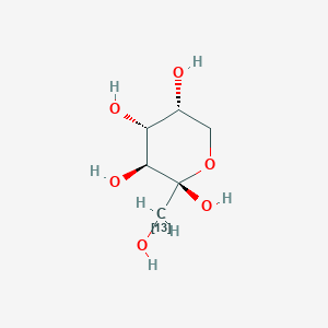 molecular formula C6H12O6 B13345059 D-Fructopyranose-1-13C 