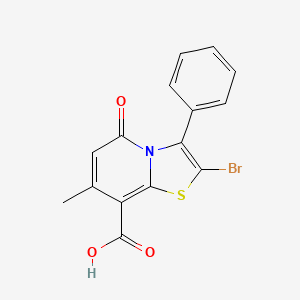 2-Bromo-7-methyl-5-oxo-3-phenyl-5H-thiazolo[3,2-a]pyridine-8-carboxylic acid